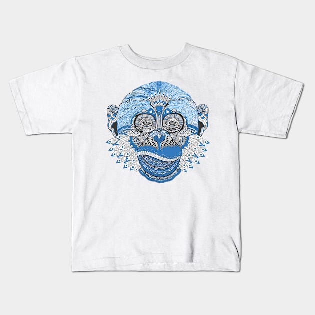 Monkey face Kids T-Shirt by WordFandom